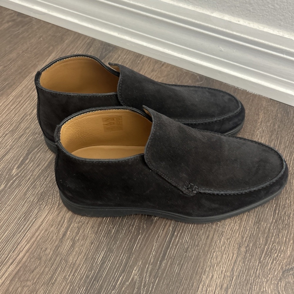 Aurelien Loafer Shoes Mens EU 39/US 6 Black Suede Shoes City Loafer NEW $540 - Picture 4 of 13